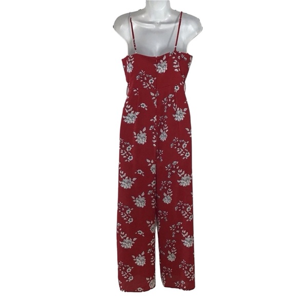 Guess Floral Split Leg Jumpsuit Size XS NEW - Picture 2 of 6